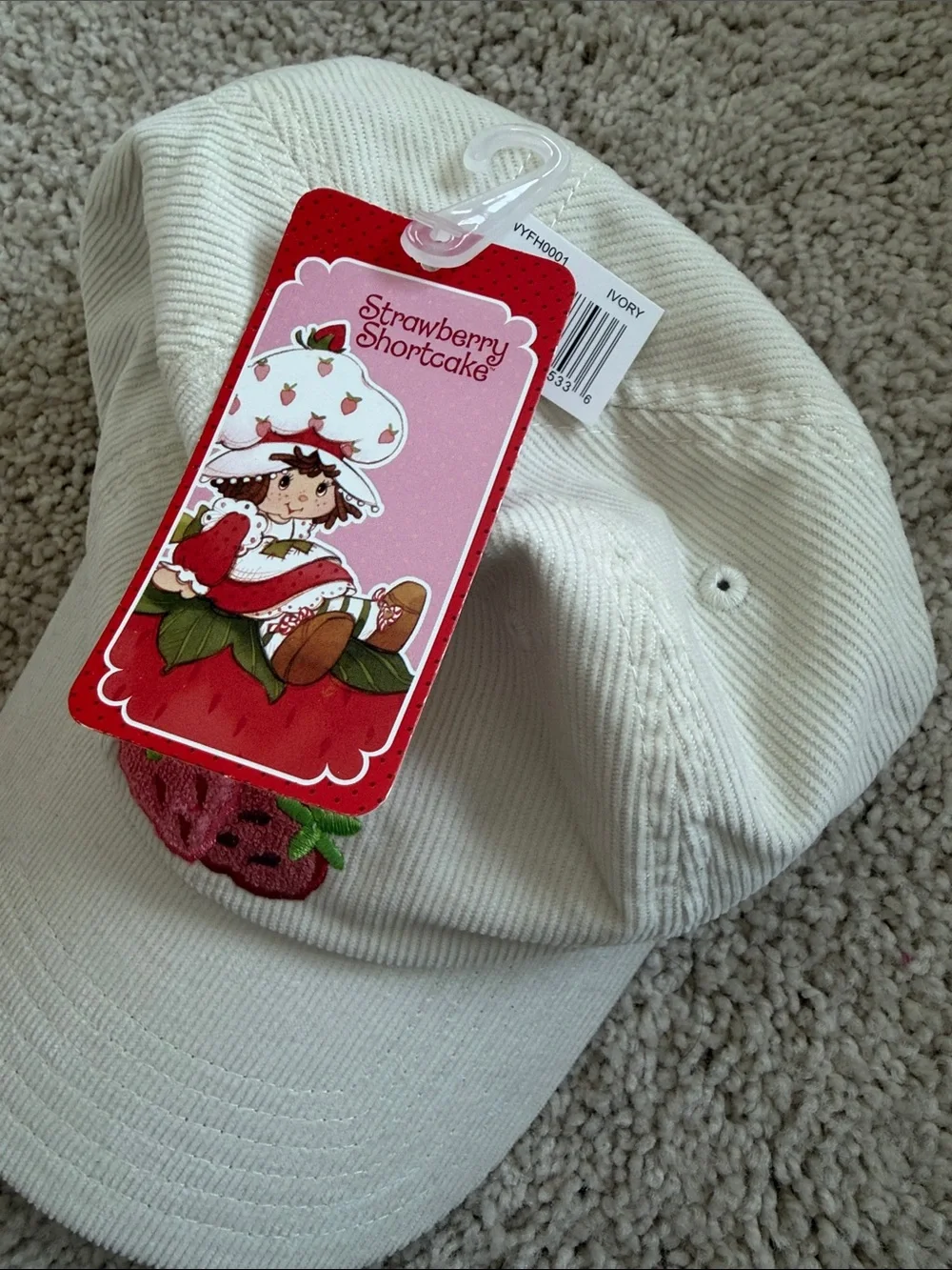 Adults Strawberry Shortcake Patch Embroidered Cap